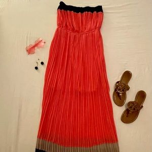 Strapless Coral Dress - Size S